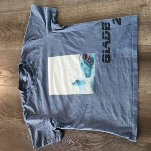 Blade Runner 2049 T-shirt, in Blue, Men's Size Large, Graphic Front & Side XL
